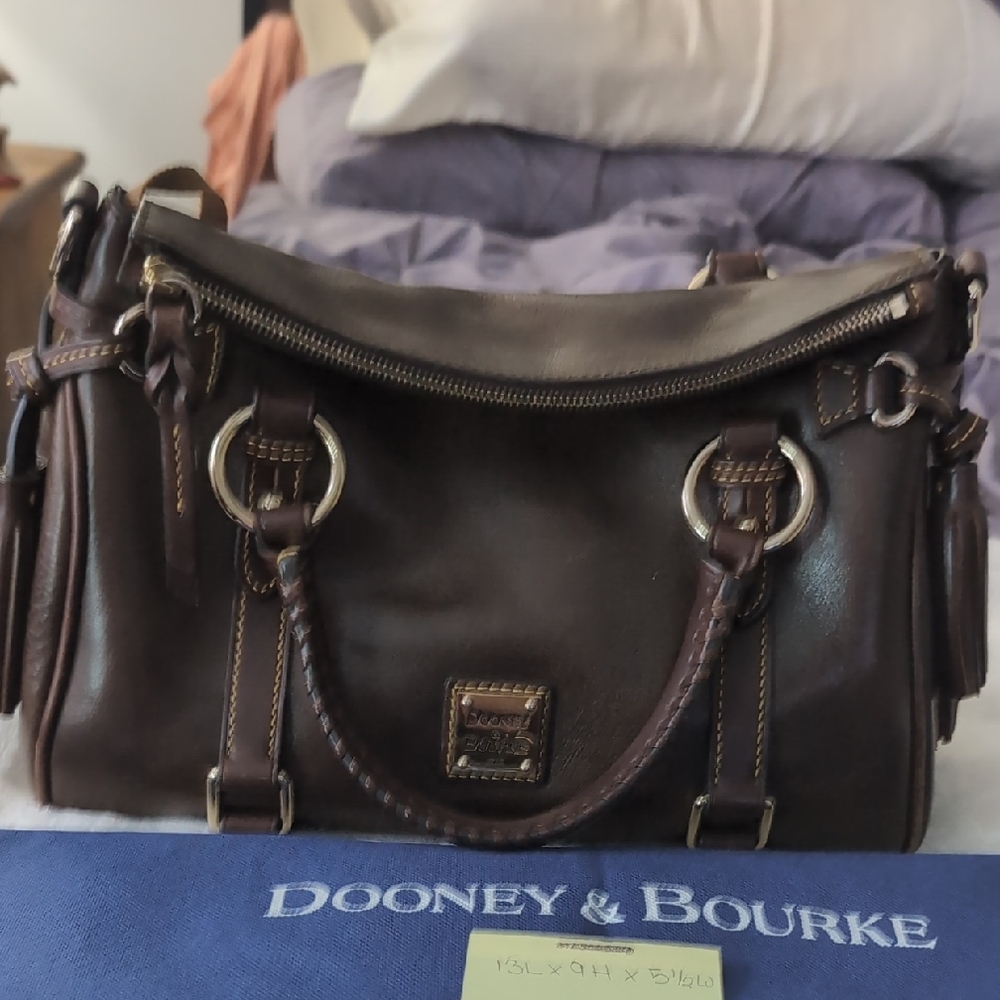 Dooney & Bourke Chestnut Brown Medium Florentine  Leather Satchel